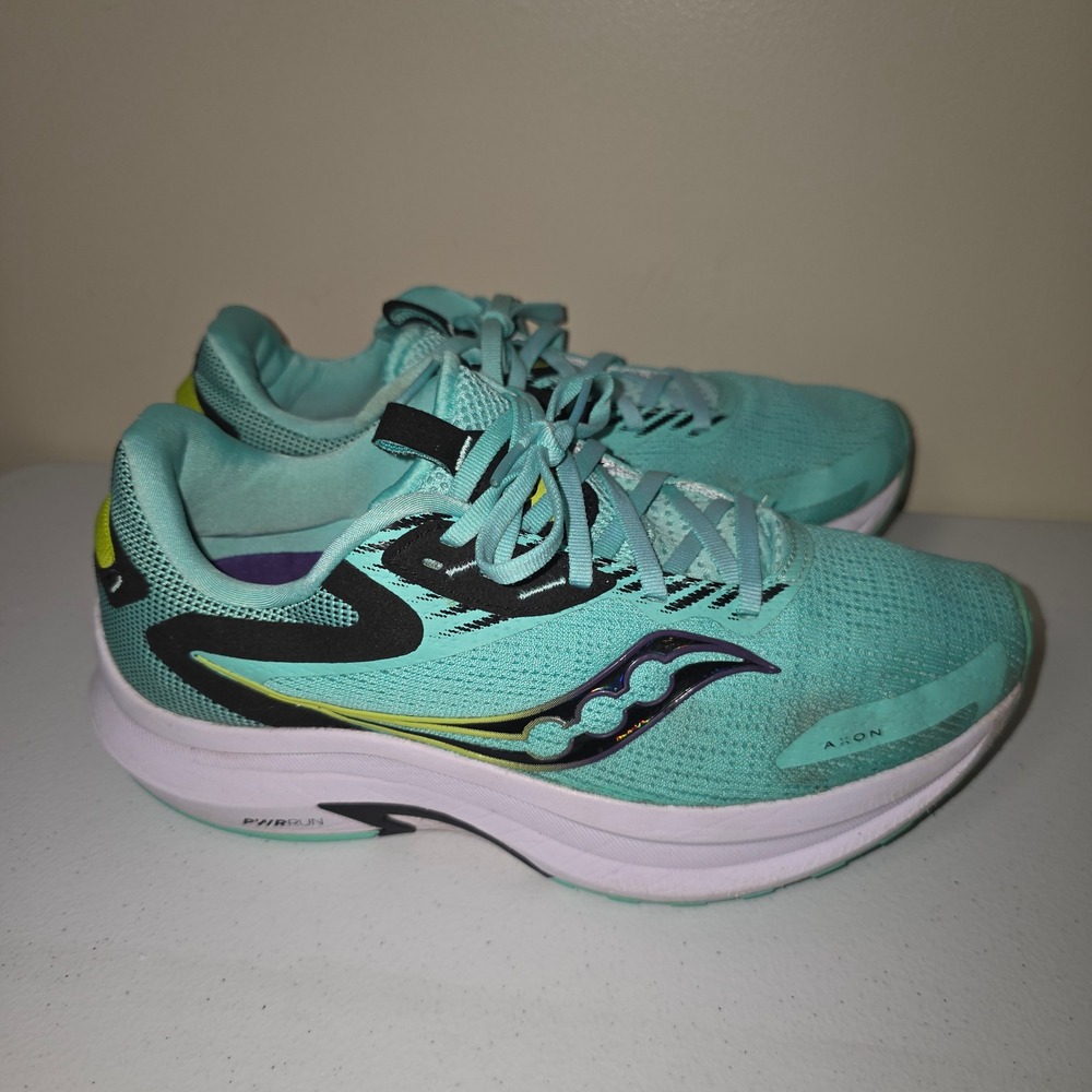 Saucony Axon 2 Womens Running Shoes Aqua Blue Black S10732-26 Size 9